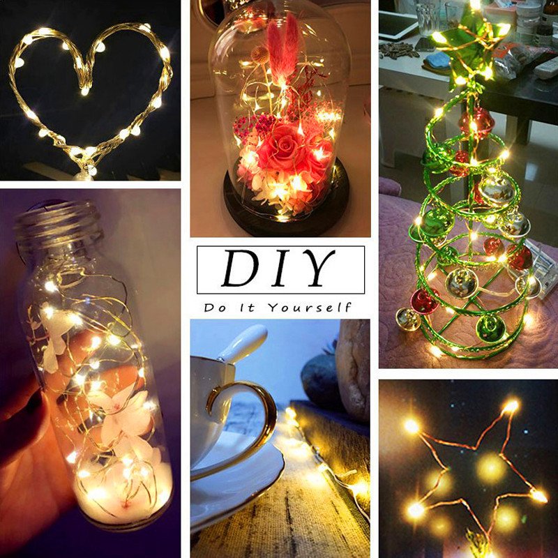 Led Fairy String Lights Battery Christmas Navidad Regalo Pastel Flores Cake Decoration Supplies Diy Flower Gift Box Decor Light
