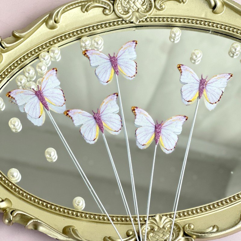 Acrylic Plastic colorful lifelike 3D Butterfly Cake Topper Decoration