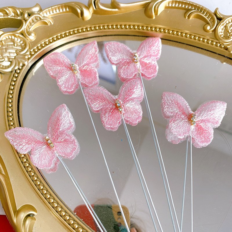 Acrylic Plastic colorful lifelike 3D Butterfly Cake Topper Decoration