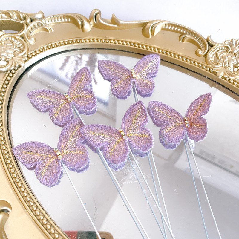 Acrylic Plastic colorful lifelike 3D Butterfly Cake Topper Decoration