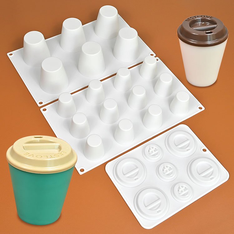 YS DIY Cone Cylinder Silicone Cake Mold Making 3D Pudding Kitchen Reuse Baking Tools Decorating Mousse Coffee Cup Candle Mould