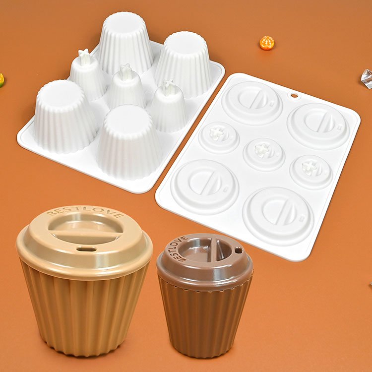 YS DIY Cone Cylinder Silicone Cake Mold Making 3D Pudding Kitchen Reuse Baking Tools Decorating Mousse Coffee Cup Candle Mould