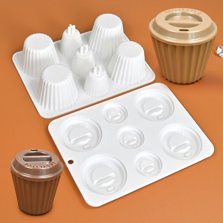 YS DIY Cone Cylinder Silicone Cake Mold Making 3D Pudding Kitchen Reuse Baking Tools Decorating Mousse Coffee Cup Candle Mould