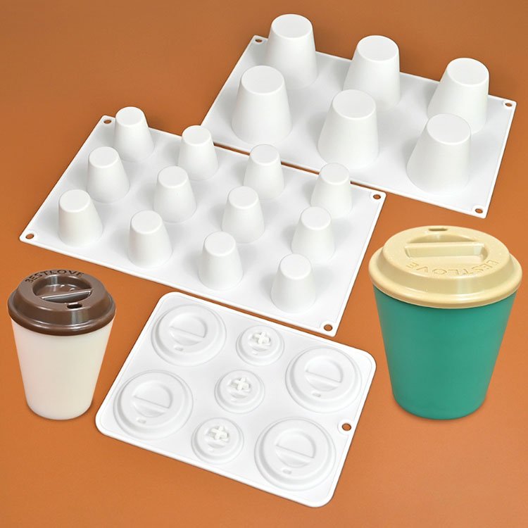 YS DIY Cone Cylinder Silicone Cake Mold Making 3D Pudding Kitchen Reuse Baking Tools Decorating Mousse Coffee Cup Candle Mould