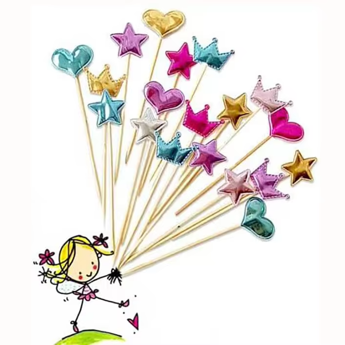Faux Ball Cake Topper Decoration Mini Balloons Cupcake Stick Foam Ball Cake Decorating Supplies for Birthday Party