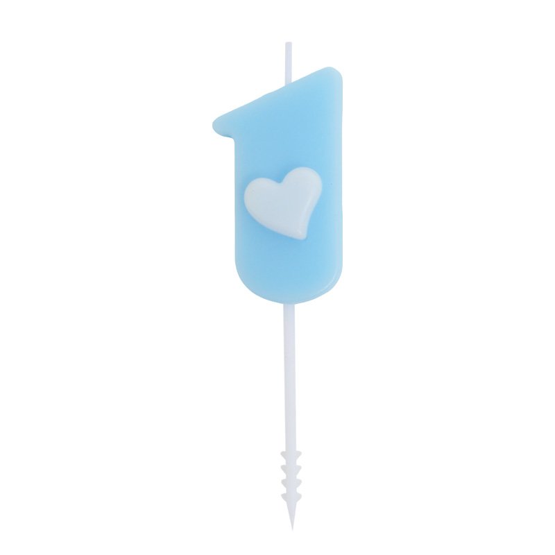 Manufacturers Supply Birthday Number Candles Plastic Sticks Happy Birthday Creative Digital Heart Shape Candles