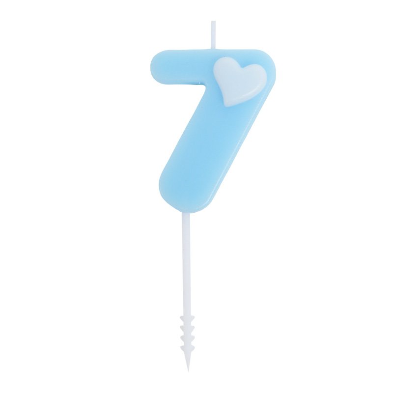 Manufacturers Supply Birthday Number Candles Plastic Sticks Happy Birthday Creative Digital Heart Shape Candles