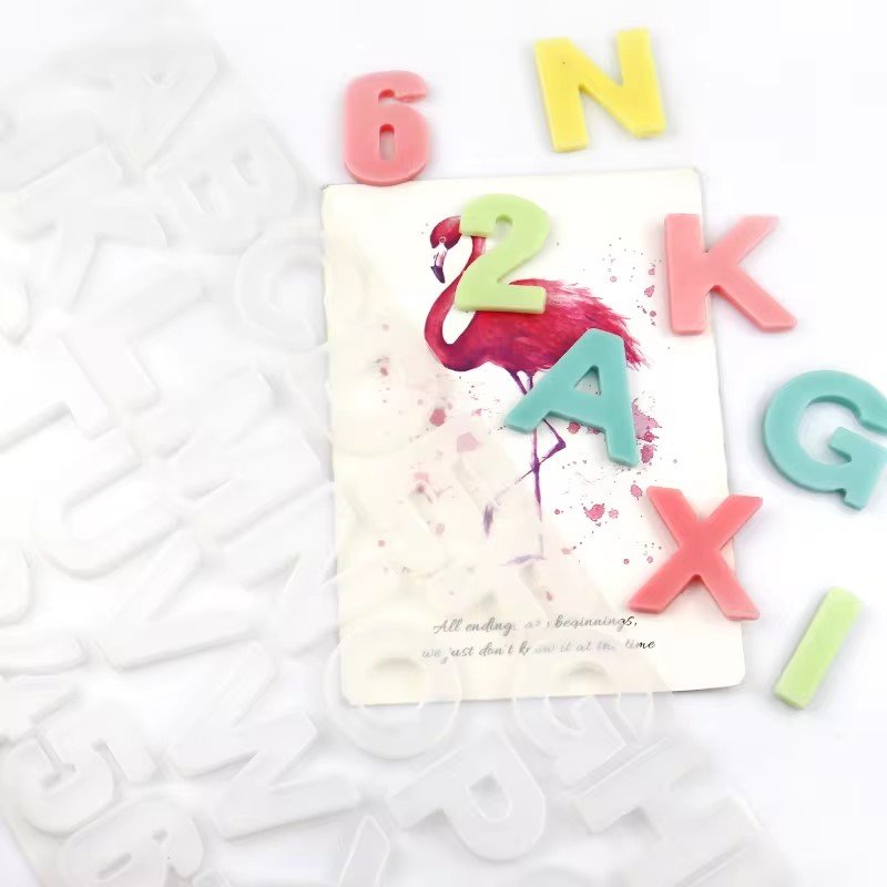 26 Letters Silicone Mold Cake Decorating Alphabet & Number Epoxy Resin Mold For DIY Jewelry Making Finding Craft Supplies Tools