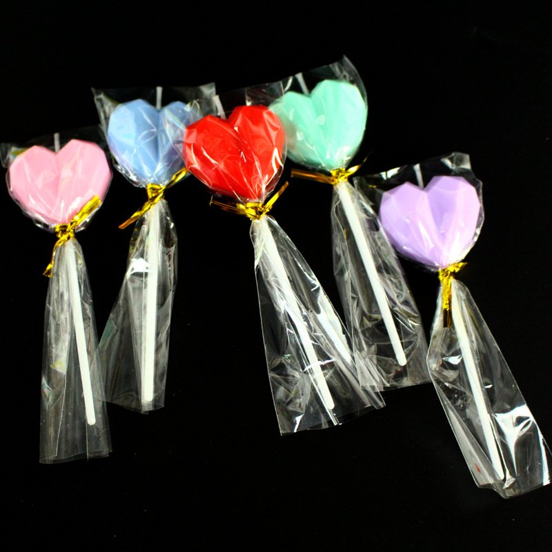 LEMON Heart Rainbow Ins Cake Candle Photo Props Cake Topper Valentine'S Day Wedding Birthday Party Decorations Supplies