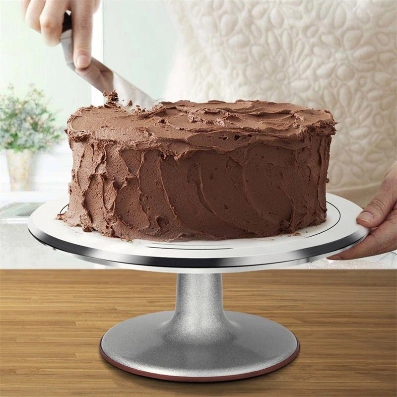 Good quality Cake Decorating Supplies Kit of 22pcs with 12 Inch Aluminum Alloy Revolving Cake Turntable