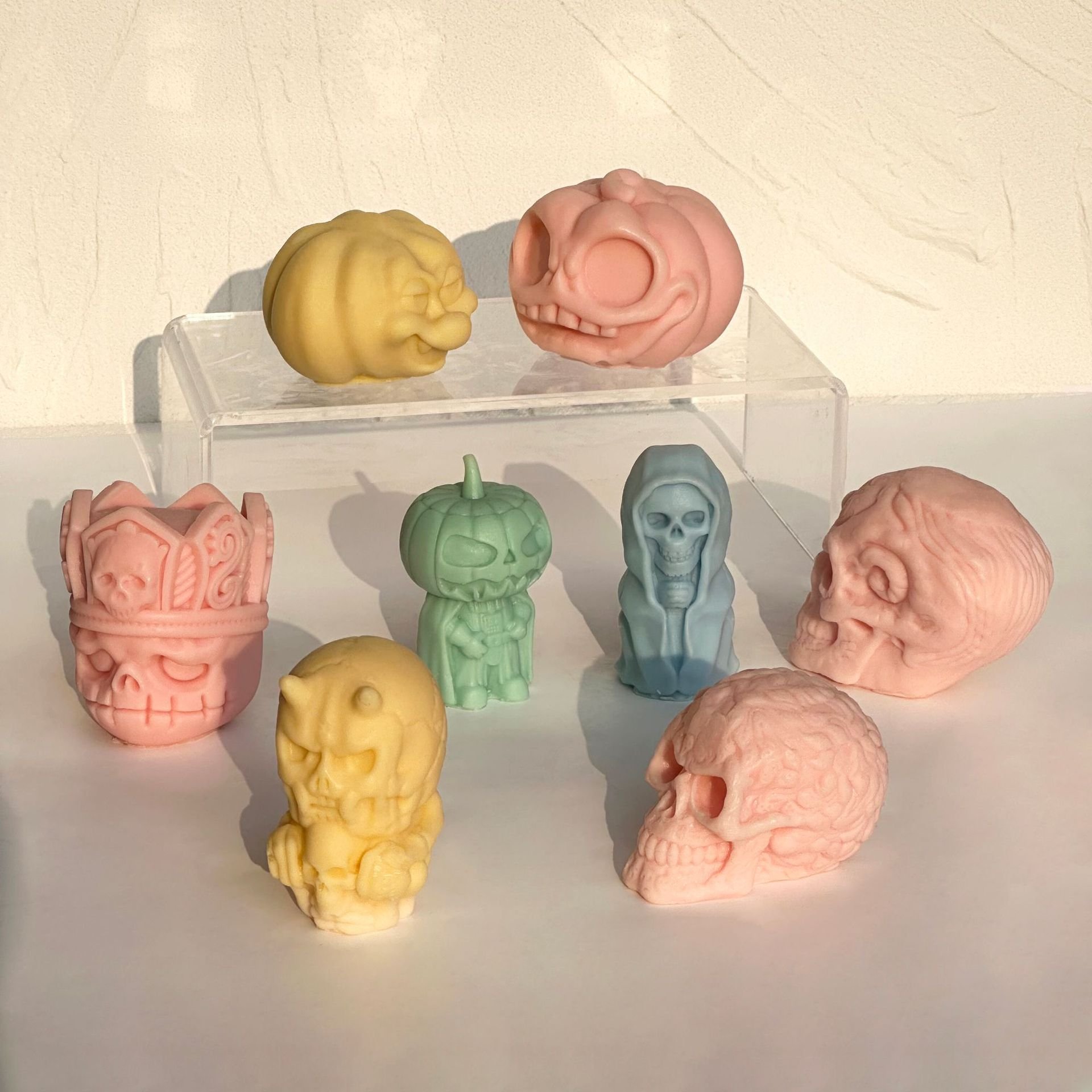 Early Riser Halloween horror skull series aromatherapy candle plaster ornaments silicone mold skull drip glue mold