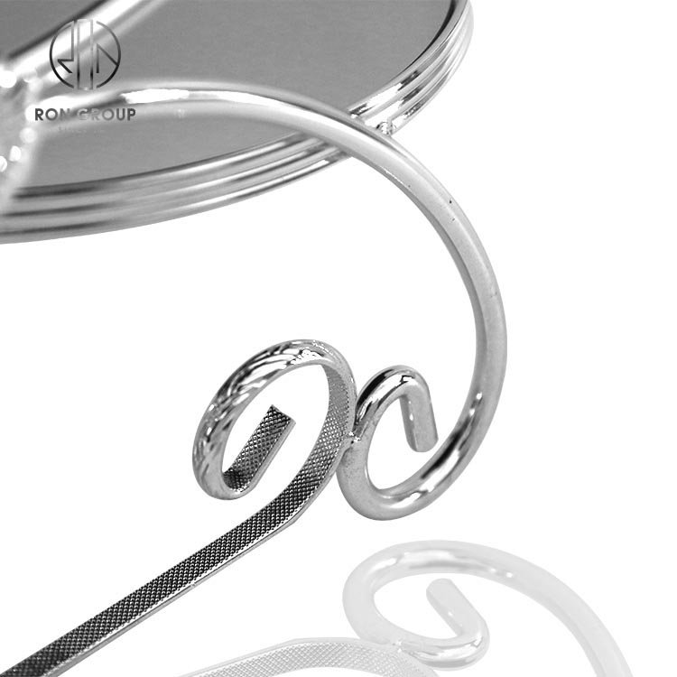 New arrival fashion silver wedding tray afternoon tea fruit food stainless steel display 3 tier cake stand