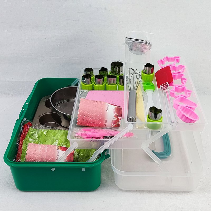 Baking Supplies Cake Decorating Kit for Beginners with Baking Springform Cake Pans Set and Piping Icing Tips in Russian Nozzles