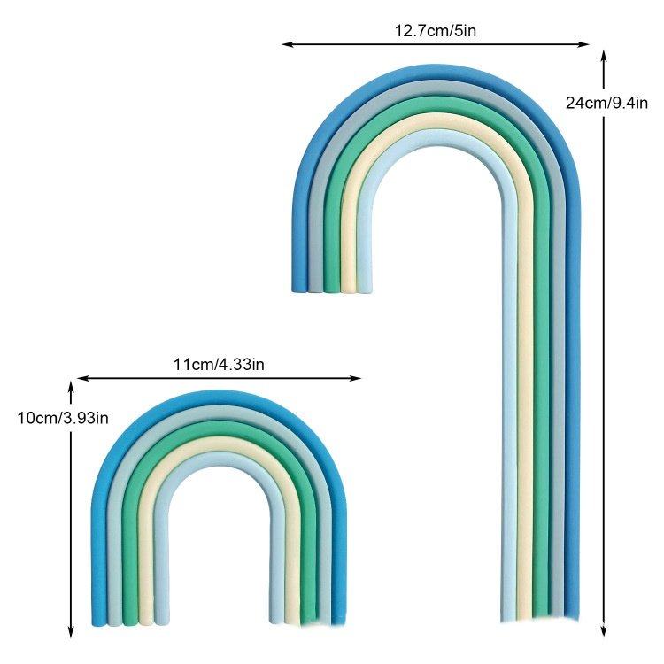 Hot Blue Rainbow Cake Topper cake decorating supplies for Wedding DIY Boho Baby Shower Birthday Party Supplies cake accessories