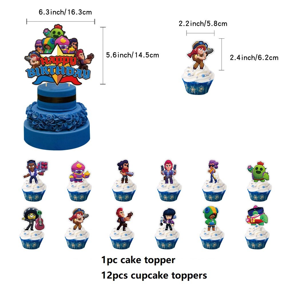Brawl Stars Balloons Birthday Party Paper Bunting Decorations 12inch Printed Balloon Air Globos Party Supplies New Arrival