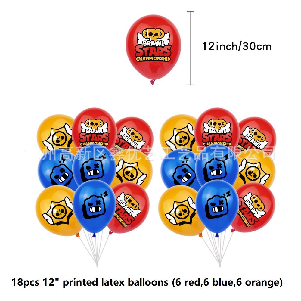 Brawl Stars Balloons Birthday Party Paper Bunting Decorations 12inch Printed Balloon Air Globos Party Supplies New Arrival