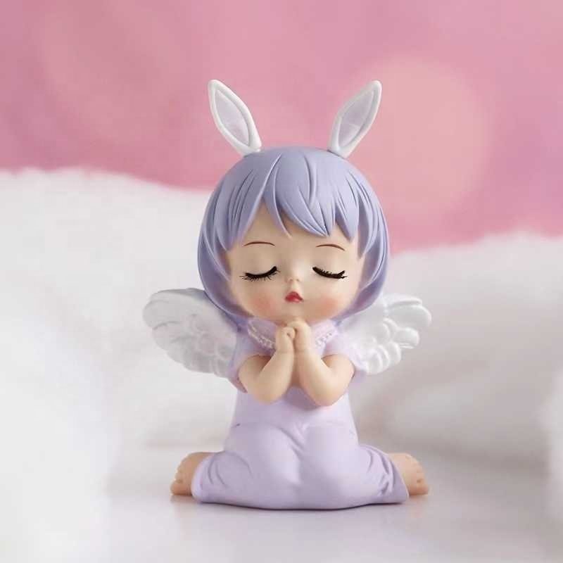 2021 Living Room Decoration Nodic Cute Angel Baby Figurines Fairy Garden Miniatures Resin Ornaments New Year Decorations