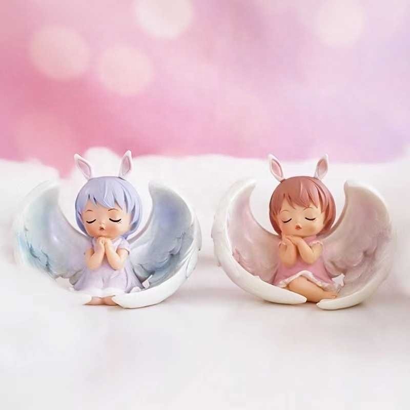 2021 Living Room Decoration Nodic Cute Angel Baby Figurines Fairy Garden Miniatures Resin Ornaments New Year Decorations