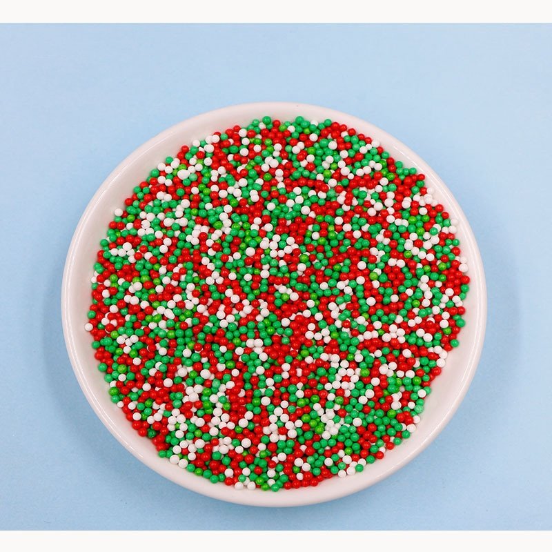 Hot sale cake decoration sugar sprinkles beads Christmas Mix Matt Sugar Strands Cupcake Cake Decoration Sprinkles Toppers
