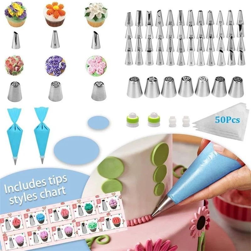 Non-Slip Cake Decorating Supplies Cake Turntable baking tools nozzles piping tips sets baking supplie kit cake tools