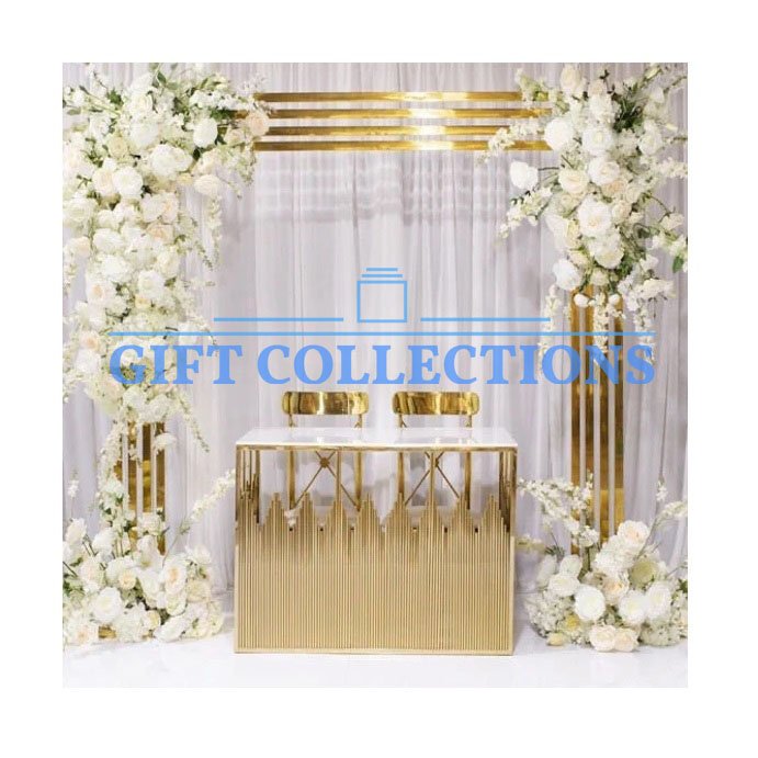 Birthday Party Decorations Photo shoot Arch Background Stand Round Circle Gold Frame Grid Wedding Backdrop Event Decor