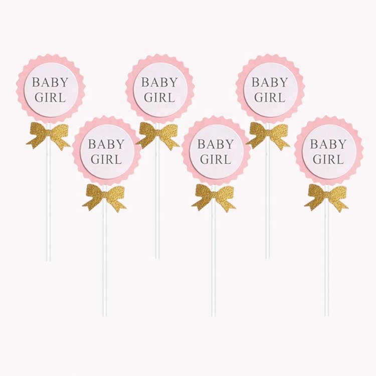 Paper Baby Cupcake topper for baby shower decoration cake topper