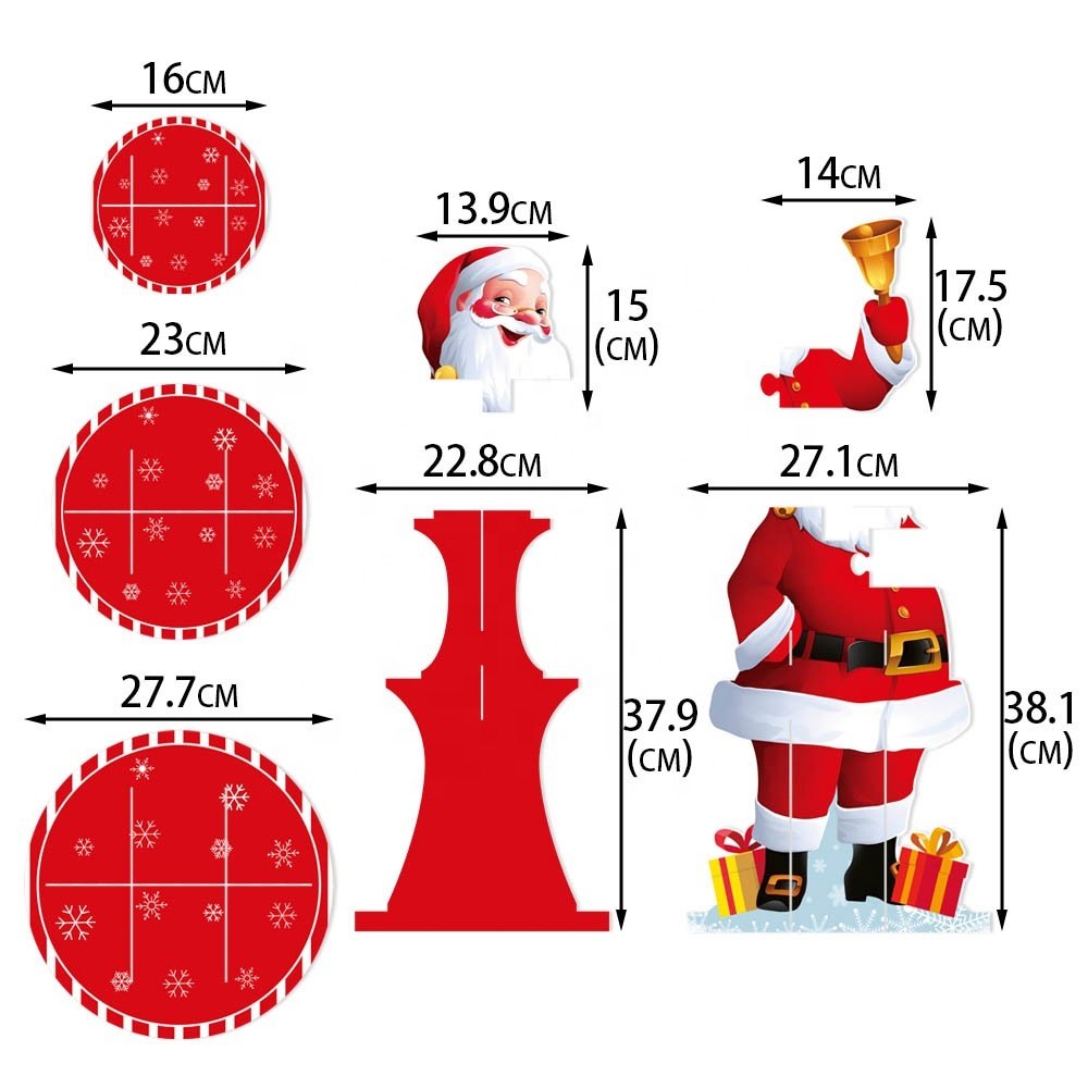 New Arrival Merry Christmas Cupcake Stand 3 Tier Xmas Party Christmas Cake Stand Dessert Tower Holder Winter Decoration Supplies