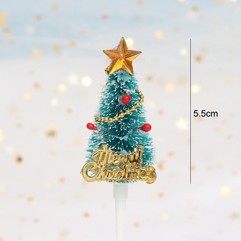 Christmas Tree Leaves Wreath Cake Decoration Ornament Supplies Christmas Decoration