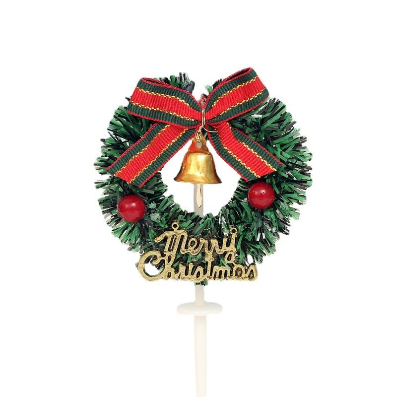 Christmas Tree Leaves Wreath Cake Decoration Ornament Supplies Christmas Decoration