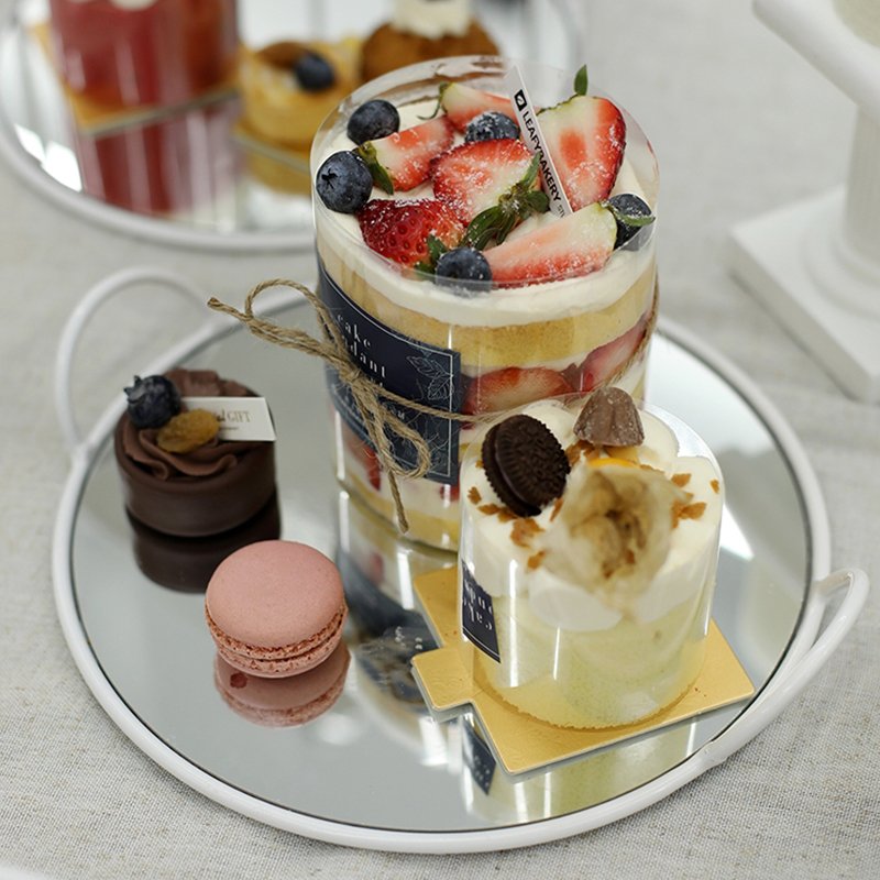 Luxury Cup cakes dessert mirror cake stand set metal display stands supplies cake decorating tools