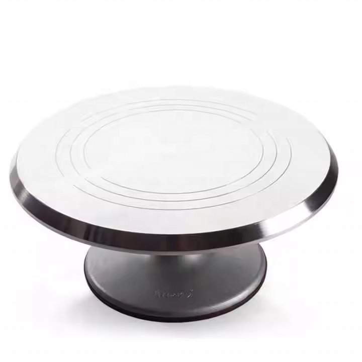 10 12 Inch Aluminium Alloy Revolving Cake Stand Super Smooth Professional Rotating Cake Turntable for Cake Decorating Supplies