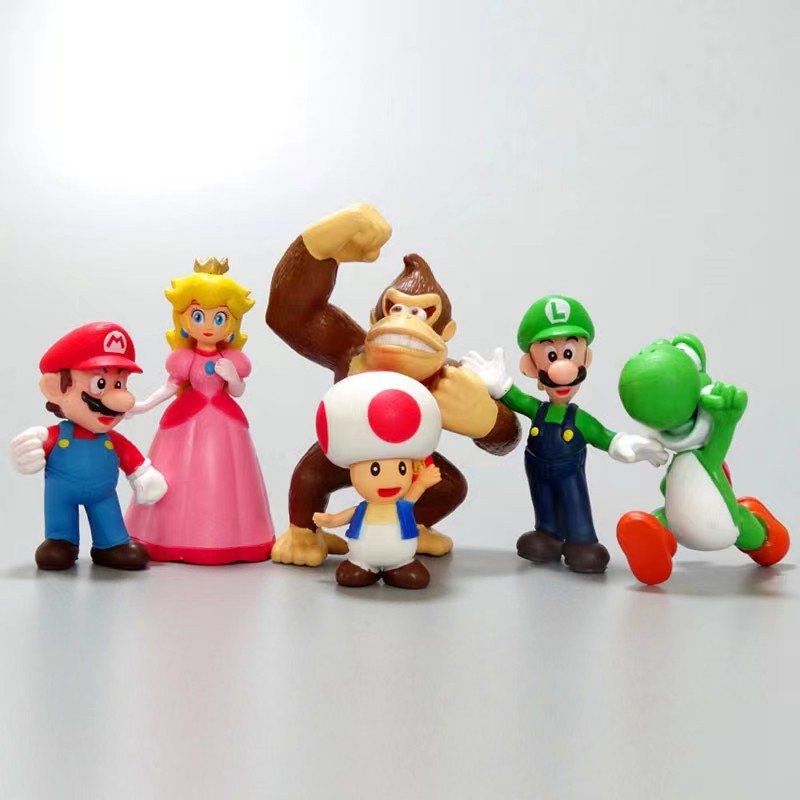 6Pcs Cartoon Movie Figures Mary Princess Toys, Cake Topper Decoration Party Supplies Gifts for Kids Fans