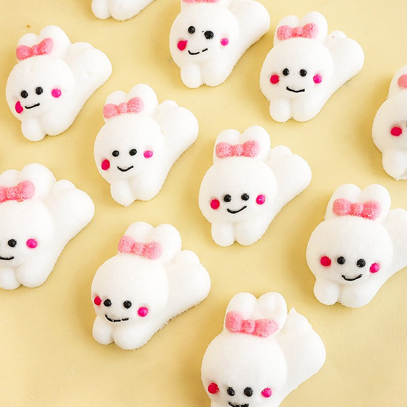 Hot-selling Halal Marshmallow Rabbit Cartoon Animal Shaped Juice Marshmallow Edible Candy for Kids Cake Decorating for Baking