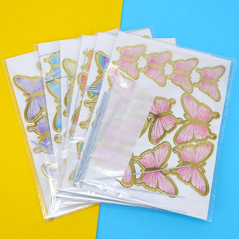 Wholesale cake decoration cake decoration birthday wedding butterfly cake topper