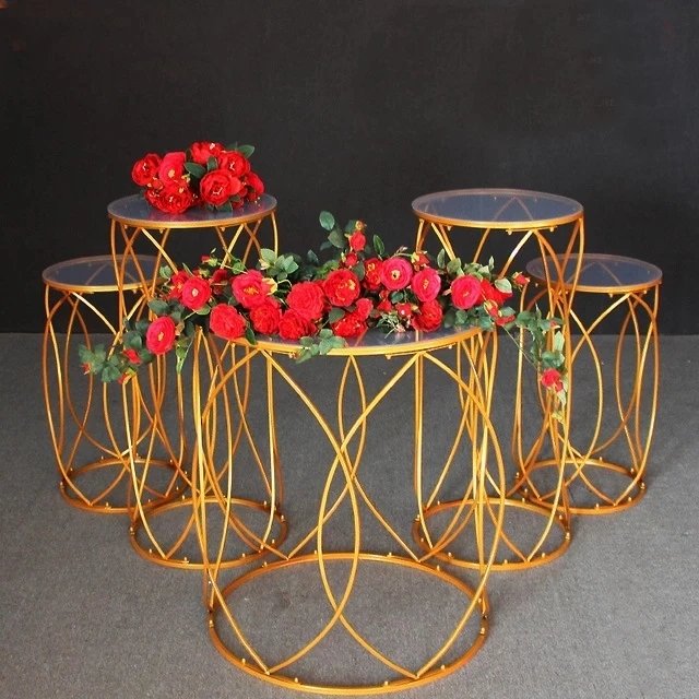 Cylindrical personalized wedding Orops scene decoration dessert table romantic five-piece set decoration new dessert table