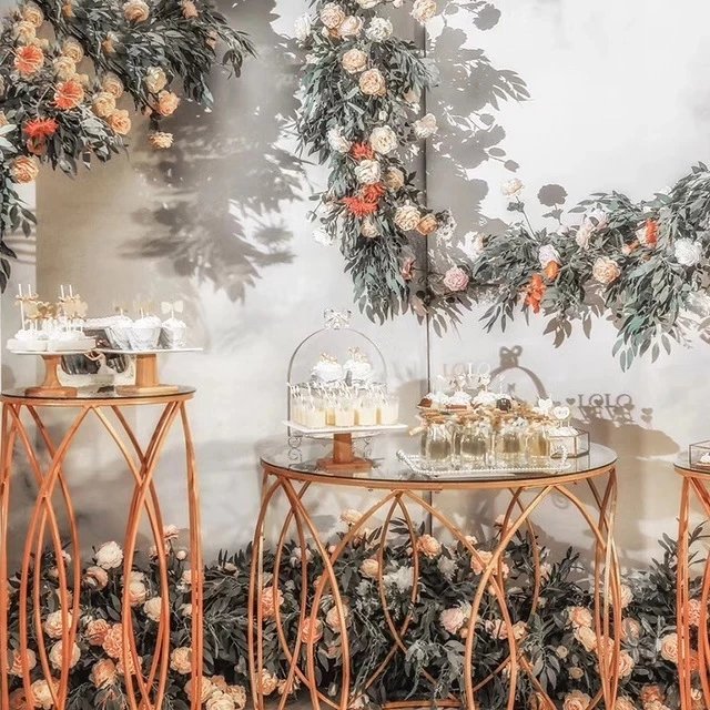 Cylindrical personalized wedding Orops scene decoration dessert table romantic five-piece set decoration new dessert table