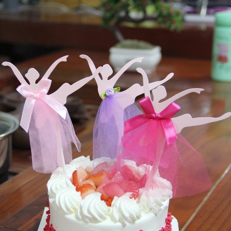 New design Ballerina girl wedding birthday Anniversary party decorating cake topper girls birthday supplies