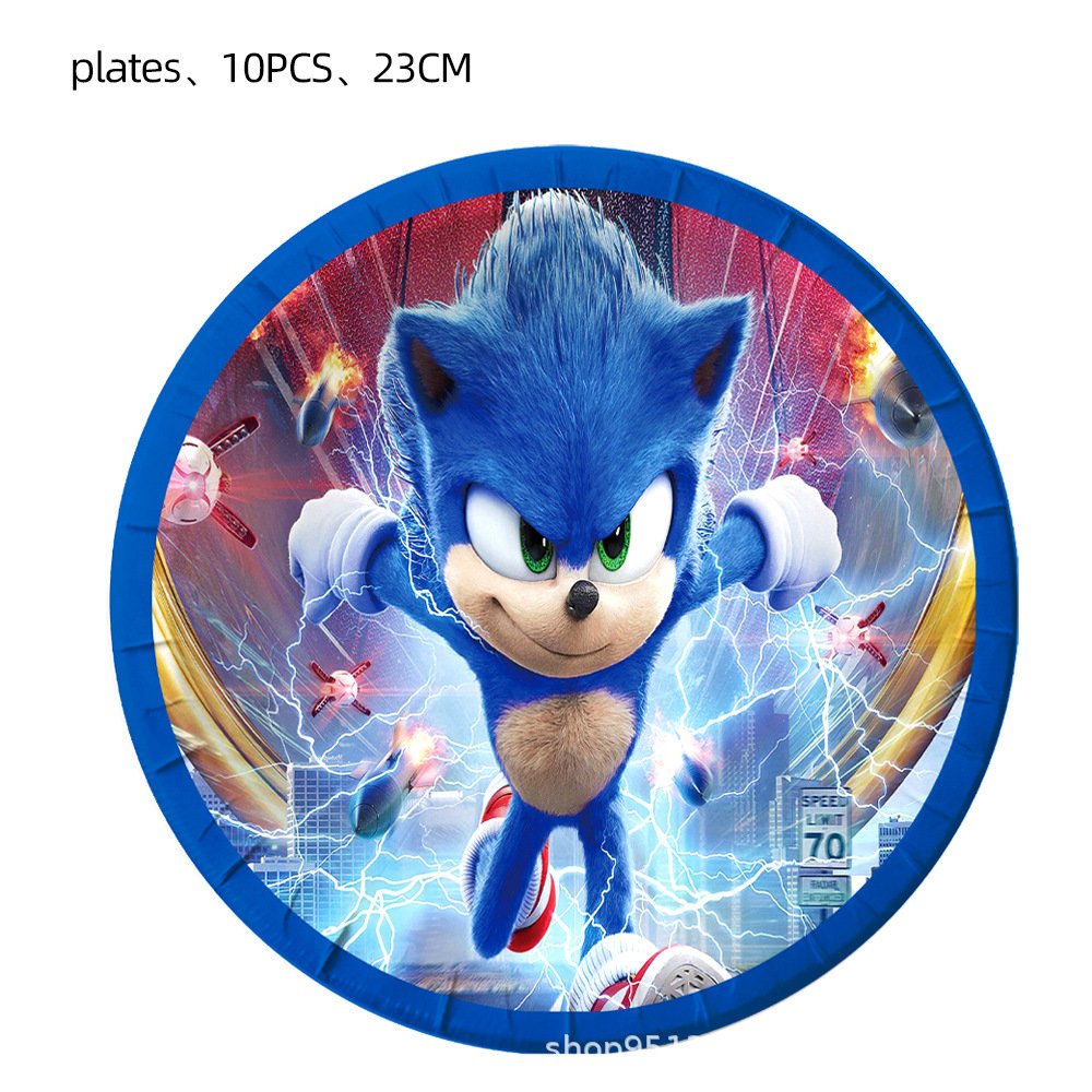 Blue Baby Boys Cartoon Theme Kids Birthday Plates Cups Napkins Disposable Tableware Supplies Birthday Party Decorations K0125