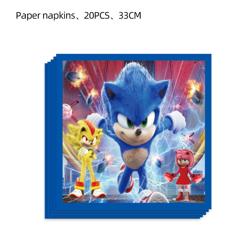 Blue Baby Boys Cartoon Theme Kids Birthday Plates Cups Napkins Disposable Tableware Supplies Birthday Party Decorations K0125