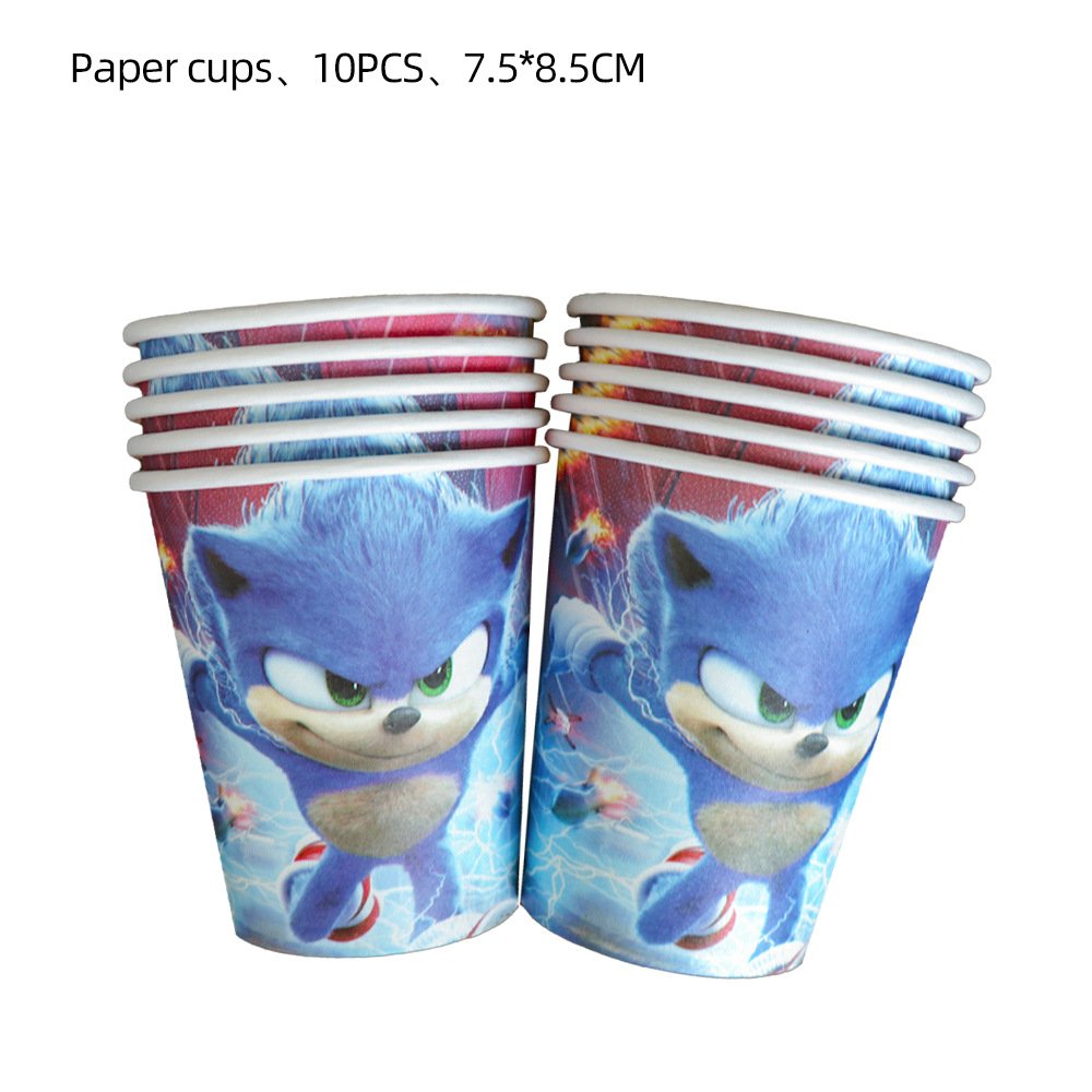 Blue Baby Boys Cartoon Theme Kids Birthday Plates Cups Napkins Disposable Tableware Supplies Birthday Party Decorations K0125