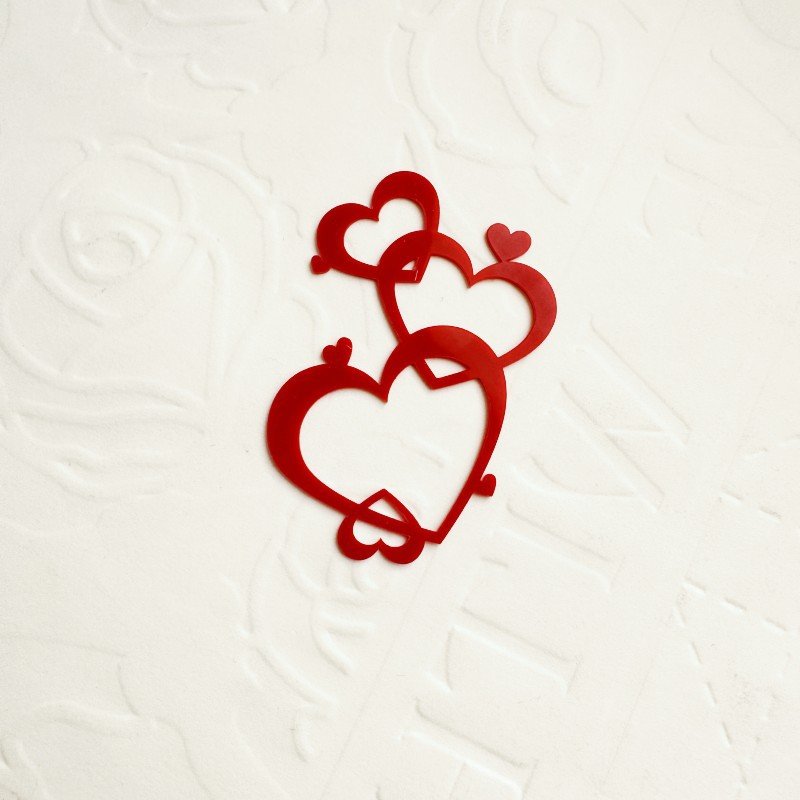 Ins Style Love Heart Acrylic Cake Decoration Valentine's Day Love Cupcake Decoration Party Supplies Valentine Cake Topper