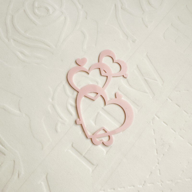Ins Style Love Heart Acrylic Cake Decoration Valentine's Day Love Cupcake Decoration Party Supplies Valentine Cake Topper