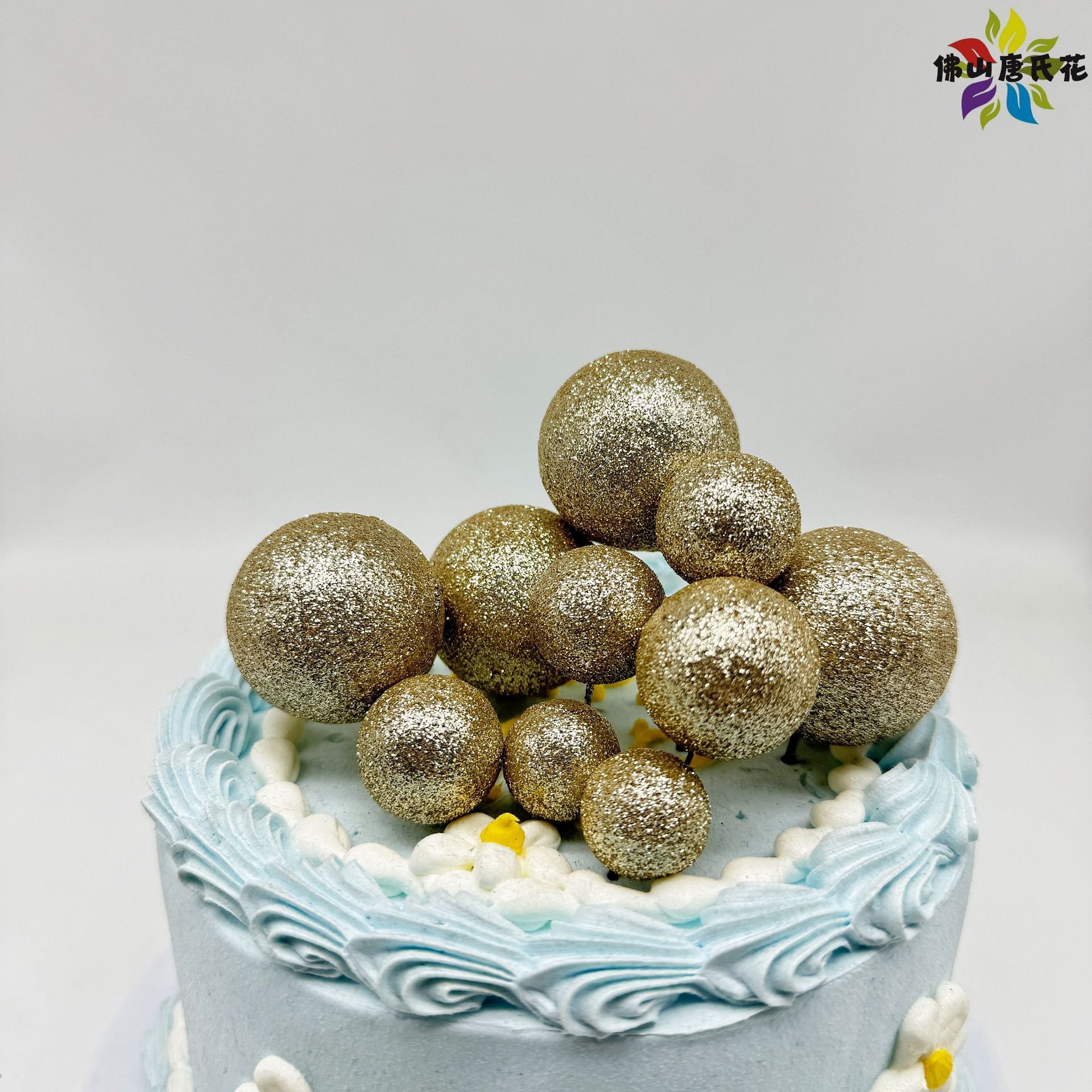ins style Faux glitter foam ball for birthday cake decorative factory supplier wholesale 20 pcs mixed in one bag