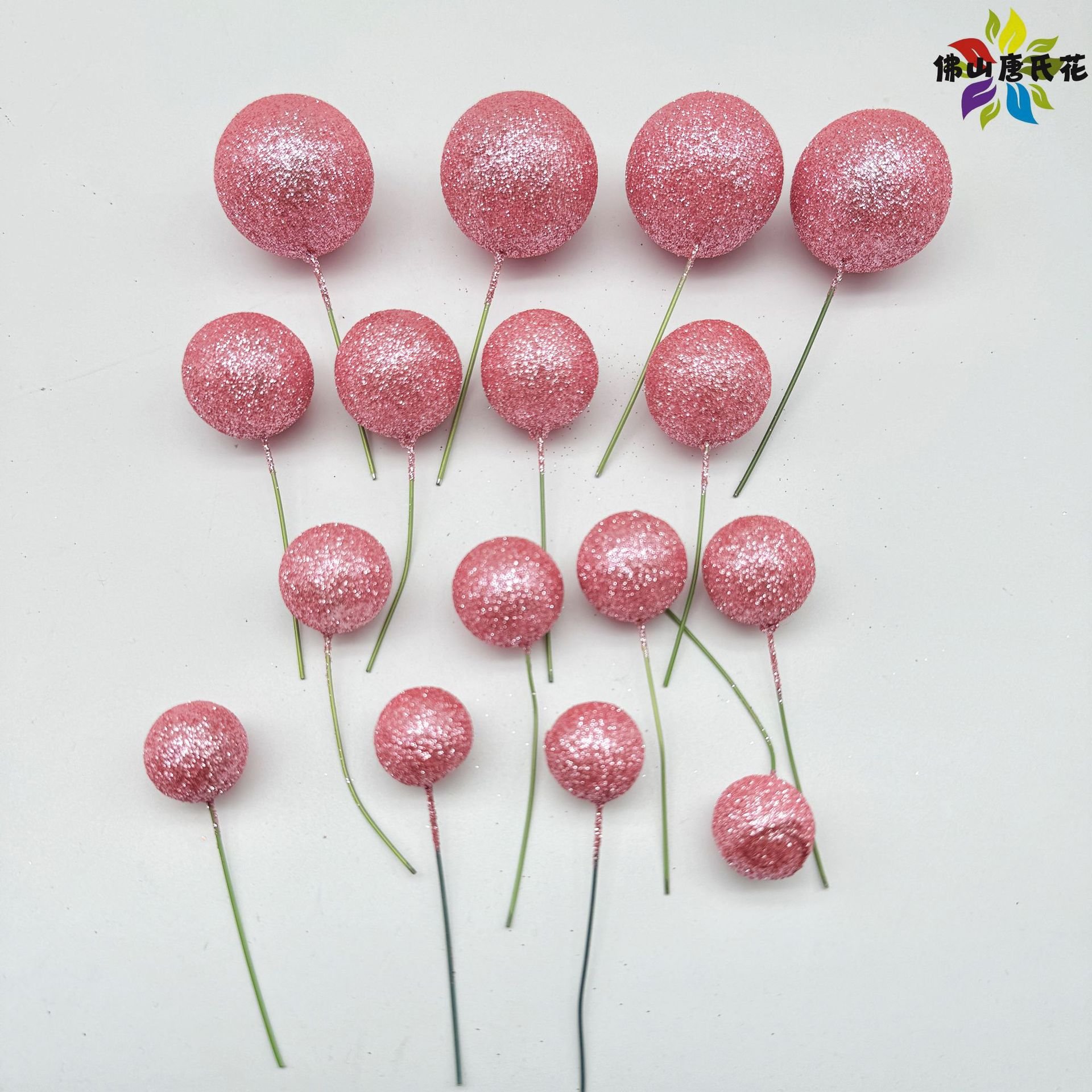 ins style Faux glitter foam ball for birthday cake decorative factory supplier wholesale 20 pcs mixed in one bag