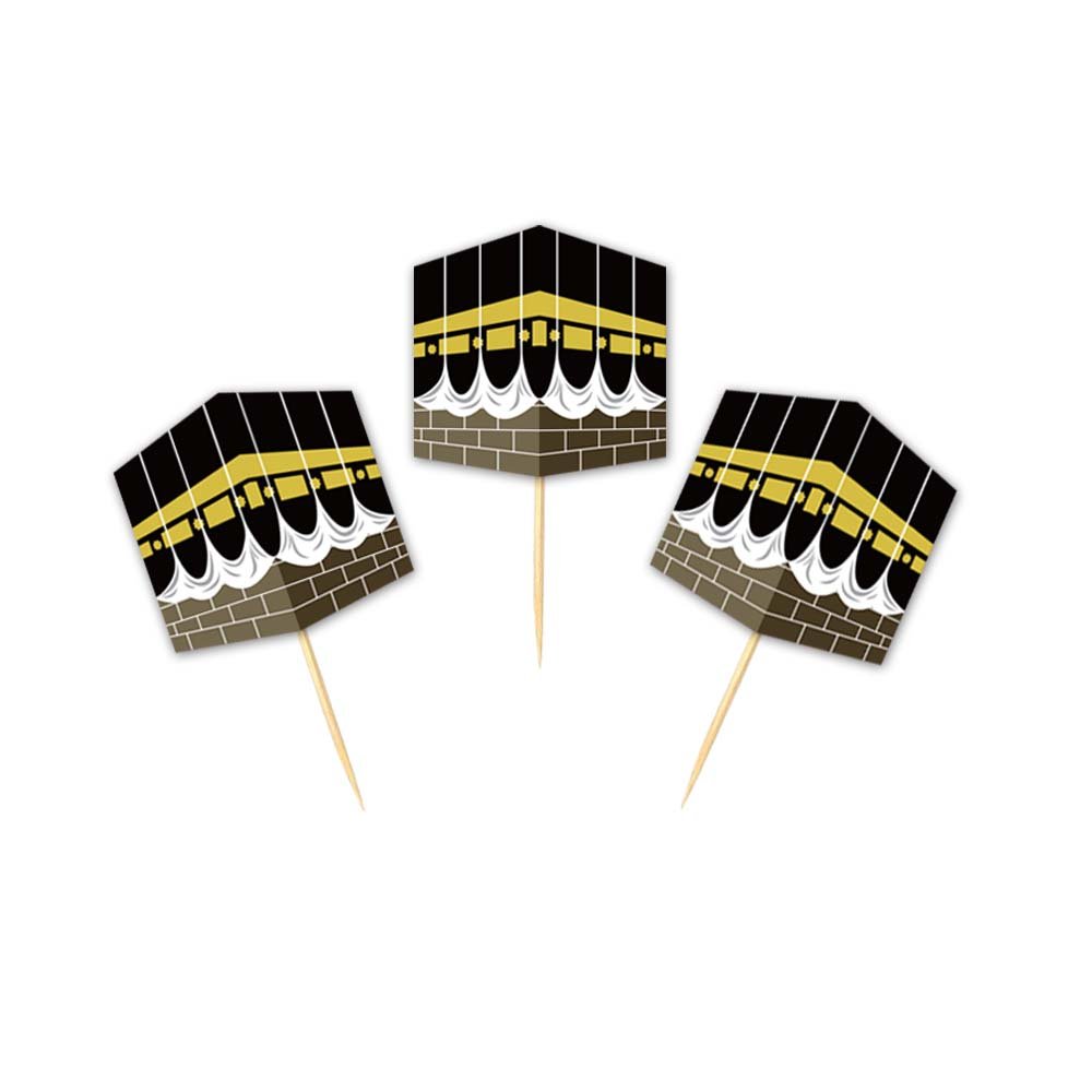 Omra mubarak Cupcake Topper Ramadan Kareem Party Decorations Muslim Hajj And Umrah Party Supplies