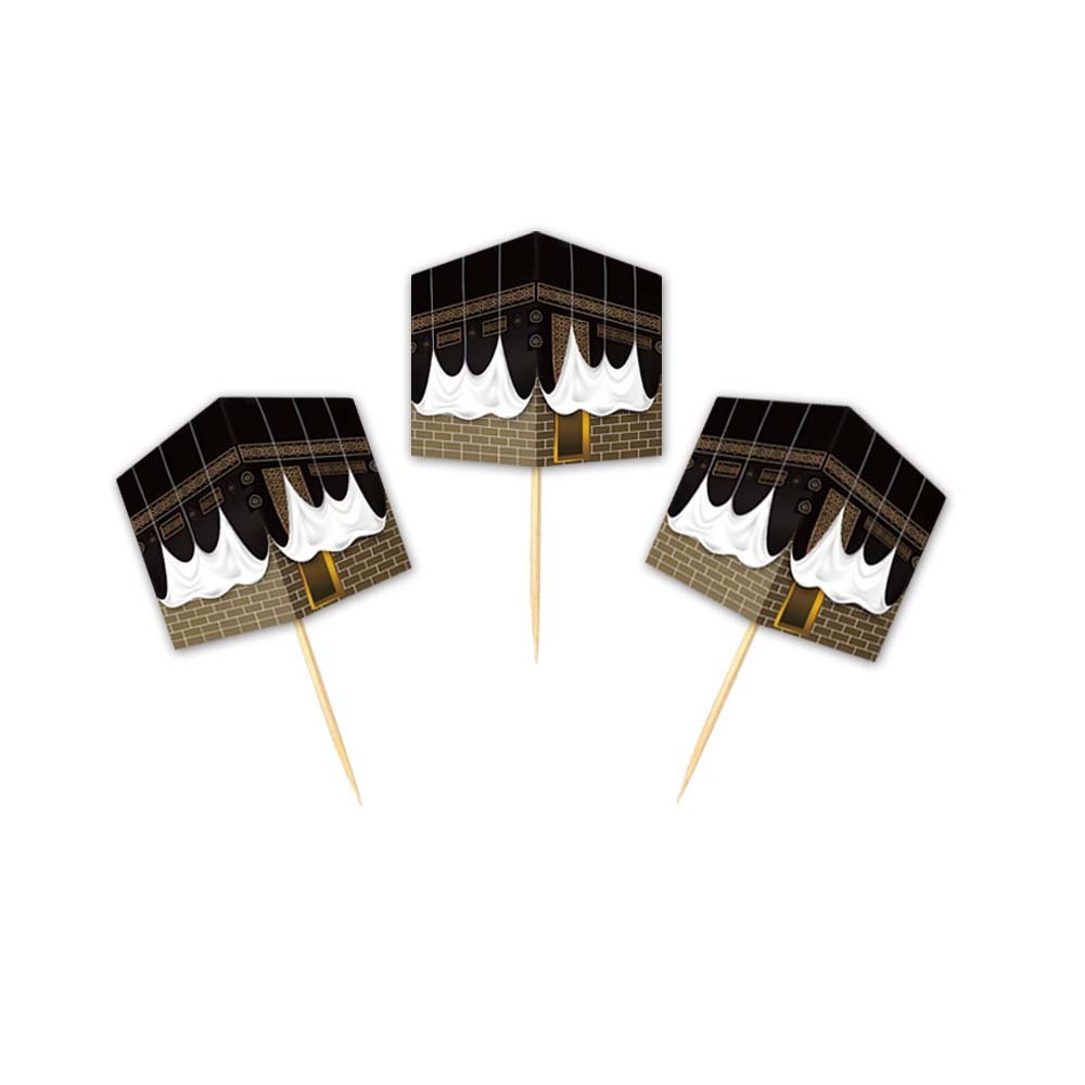 Omra mubarak Cupcake Topper Ramadan Kareem Party Decorations Muslim Hajj And Umrah Party Supplies