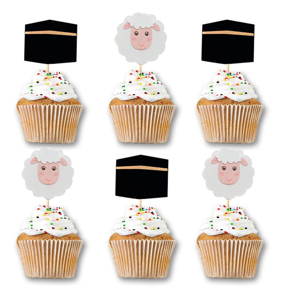 Omra mubarak Cupcake Topper Ramadan Kareem Party Decorations Muslim Hajj And Umrah Party Supplies