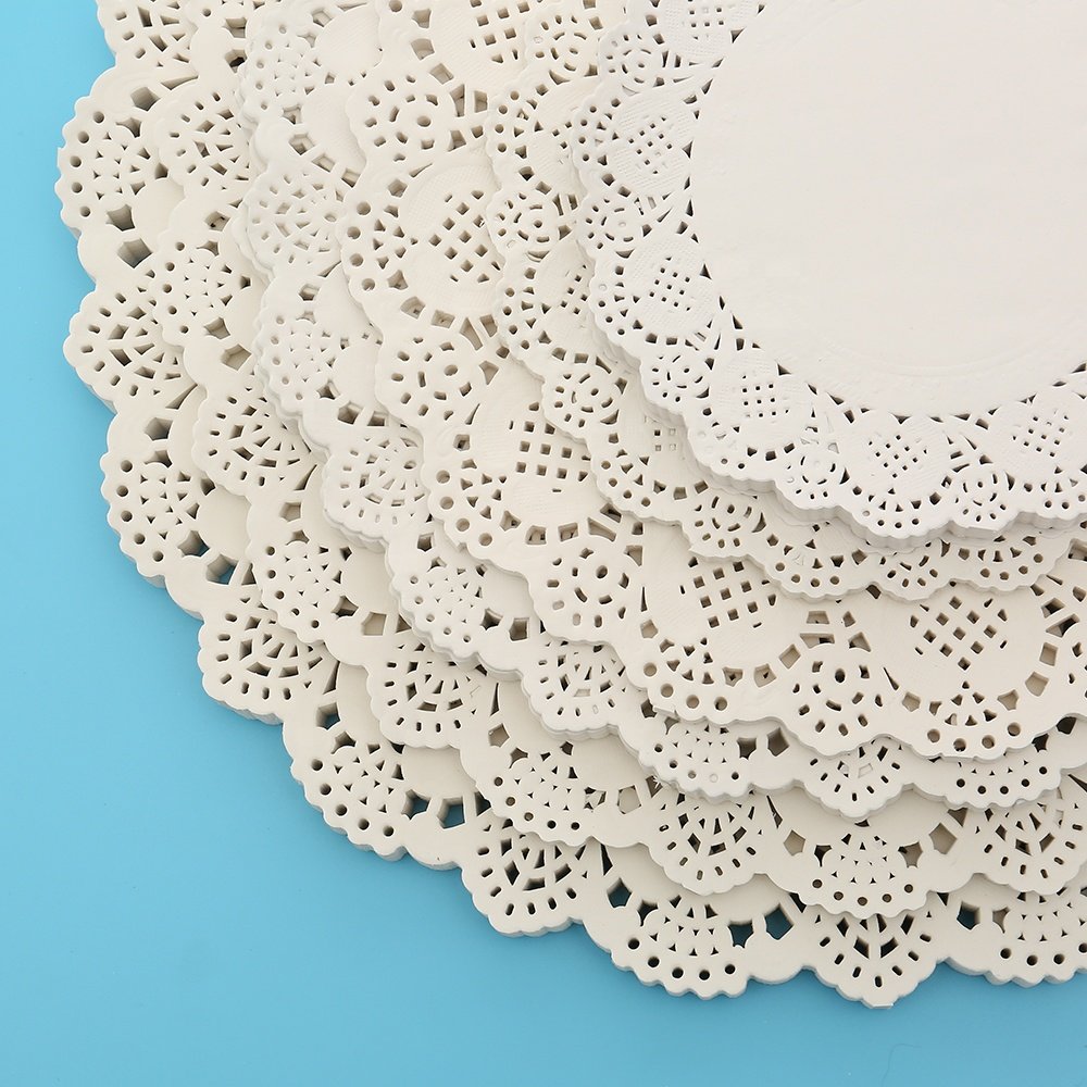 4 6 8 10 12 inches Wholesale Paper Lace Dollies Wedding Table Decoration Party Supplies placemat for baking