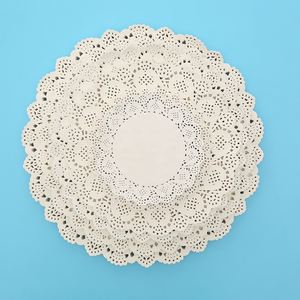 4 6 8 10 12 inches Wholesale Paper Lace Dollies Wedding Table Decoration Party Supplies placemat for baking