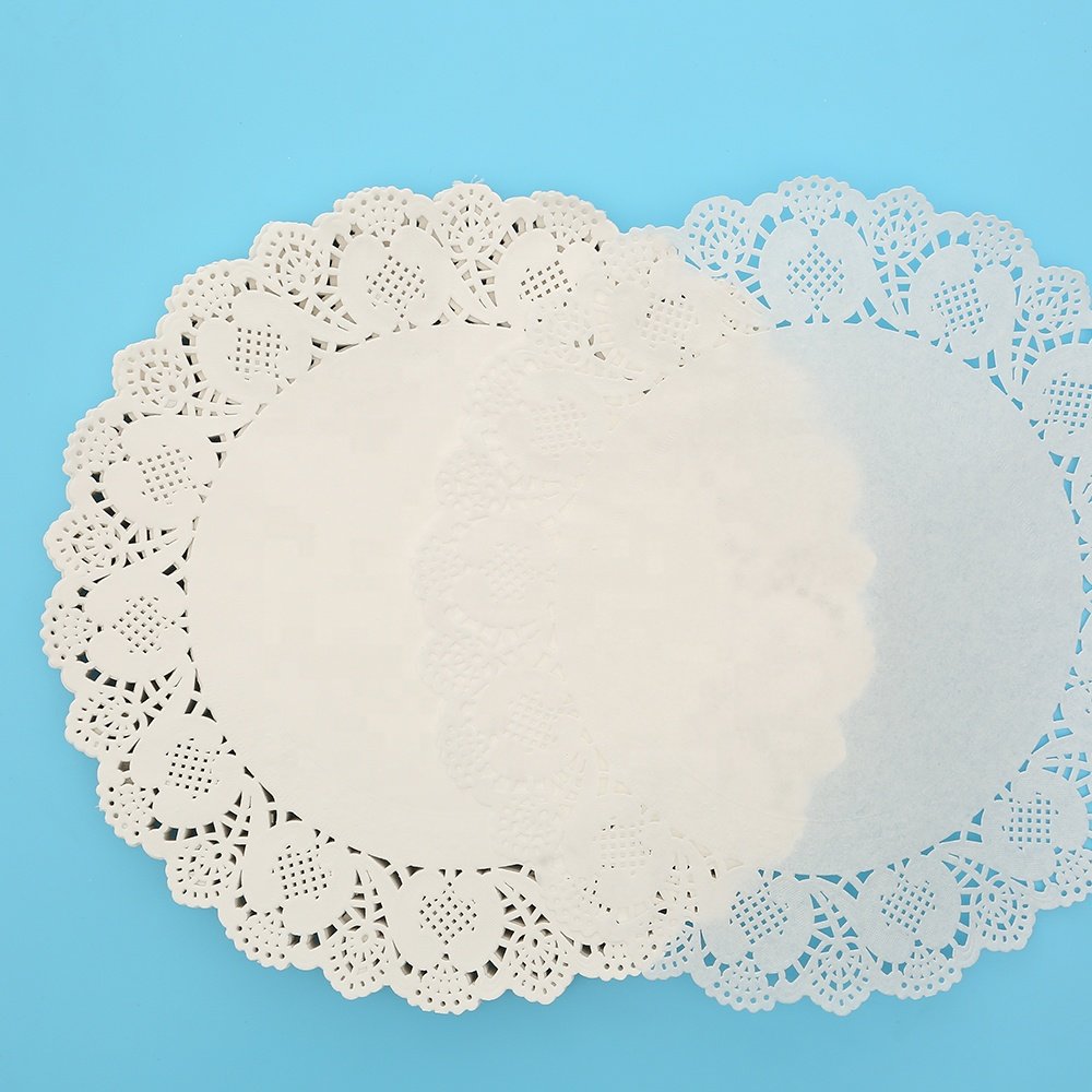 4 6 8 10 12 inches Wholesale Paper Lace Dollies Wedding Table Decoration Party Supplies placemat for baking
